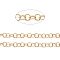 304 Stainless Steel Rolo Chains, Belcher Chains, Unwelded, with Spool, Golden, 9mmx1mm, about 32.8 Feet(10m)/roll