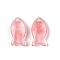 Cherry Quartz Glass Pendants, Fish Charms, 23.5~24.5x12x5~6mm, Hole: 2mm