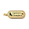 Oval with 12 Constellation 304 Stainless Steel Rhinestone Pendants, with Enamel, Ion Plating(IP), Real 18K Gold Plated, Capricorn, 46x19x2mm, Hole: 6x3.5mm