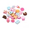 Opaque Resin Decoden Cabochons, Imitation Food, Mixed Shapes, Mixed Color, 16.5~25.5x11.5~23x4~6.5mm