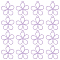 50Pcs Hollow Spray Painted Alloy Pendants, Flower, Lilac, 19.5x17x1.3mm, Hole: 1.2mm