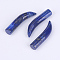 Natural Lapis Lazuli Beads, No Hole/Undrilled, Ivory Shape, 34~38x6.5~7mm