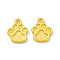 Rack Plating Alloy Charms, Cadmium Free & Lead Free & Nickle Free, Dog Paw Print Charms, Matte Gold Color, 14.5x11.5x2mm, Hole: 1.8mm