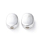 Alloy Beads, Long-Lasting Plated, Oval, Silver, 7x6x3.5mm, Hole: 1.6mm