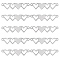 10Pcs Stainless Steel Connector Charms, 4 Hearts Links, Stainless Steel Color, 40x8.5mm, Hole: 1.5mm