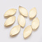 Real 18K Gold Plated Brass Pendants, Horse Eye, Nickel Free, 23x11x1mm, Hole: 1mm