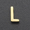 201 Stainless Steel Charms, for Simple Necklaces Making, Laser Cut, Letter, Golden, Letter.L, 8x4x3mm, Hole: 1.8mm