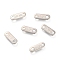 Tarnish Resistant 201 Stainless Steel Links Connectors, Rectangle with Word 18K GR, Stainless Steel Color, 11x4x0.6mm, Hole: 1.5mm and 1.8x2mm