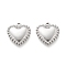 Tarnish Resistant 304 Stainless Steel Pendants, Heart, Stainless Steel Color, 19x18x3mm, Hole: 1.8mm