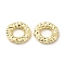 Eco-friendly Rack Plating Alloy Linking Rings, Cadmium Free & Lead Free, Hammered Round Ring, Light Gold, 16x3.5mm, Inner Diameter: 7mm