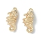 Ocean Collection Theme Jewelry, Brass with Cubic Zirconia Charms, Cadmium Free & Nickel Free & Lead Free, Real 18K Gold Plated, Sea Horse, 14x6x4mm, Hole: 1.2mm