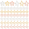 120Pcs 6 Styles Alloy Open Back Bezel Pendants, Starfish & Flower Charms for Resin, Epoxy Resin Jewelry Making, Mixed Color, 22.5~26.5x22x1~2mm, hole: 1~2mm, 20pcs/style