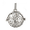 Rack Plating Brass Cage Pendants, Nickel Free, For Chime Ball Pendant Necklaces Making, Hollow Round, Antique Silver, 28x28x24mm, Hole: 3x7mm, inner measure: 21mm