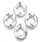 CCB Plastic Linking Rings, Quick Link Connectors, For Jewelry Curb Chains Making, Twist, Platinum, 40x33x9mm, Inner Diameter: 18x21mm