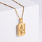Vintage Gothic Geometric Stainless Steel Fleur De Lis Pendant Necklaces for Women, Golden
