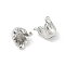 Brass Bead Caps, Flower, Platinum, 9.5x10.5x10.5mm, Hole: 1.6mm