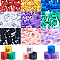 234Pcs 9 Colors 2XS~4XL Plastic Clothing Trouser Size Markers, Column, Mixed Color, 12x10mm, Slot: 1.5mm, 26pcs/color