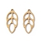 304 Stainless Steel Pendants, Leaf Charm, Real 18K Gold Plated, 20x9x1mm, Hole: 1.4mm