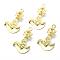 Brass Beads, Dorje Vajra for Buddha Jewelry, Lead Free & Cadmium Free & Nickel Free, Raw(Unplated), 30.5x10.5x19mm, Hole: 2mm
