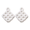 Opaque Acrylic Pendants, Rhombus with Ring, Rhombus, 27.5x23x3mm, Hole: 3mm, about 704pcs/500g