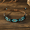 Bohemian Style Geometric Glass Seed Bead Handmade Bracelet for Women, Deep Sky Blue