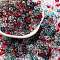 Baking Paint Transparent Colours Glass Round Beads, Round Hole, Mixed Color, 5.5x3mm, Hole: 1.8mm, about 2500pcs/pound