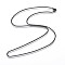 304 Stainless Steel Box Chain Necklaces, with Lobster Claw Clasp, Gunmetal, 23.62 inch(60cm), 2mm