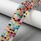 Dyed Natural White Jade & Natural Red Jasper & Synthetic Malachite Beads Strands, Rondelle, Mixed Color, 4~4.5x1.5~2.5mm, Hole: 0.5mm, about 174pcs/strand, 15.16''(38.5cm)