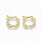 Brass Filigree Joiners Links, Nickel Free, Raw(Unplated), 16x15x1.5mm, Hole: 0.9mm