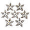Unfinished Natural Poplar Wood Pendants, Laser Cut Wood Shapes, Flower, OldLace, 36x37x2mm, Hole: 1.2mm