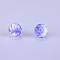 Printed Round Silicone Focal Beads, Medium Slate Blue, 15x15mm, Hole: 2mm