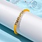 Polyester Cord Braided Bead Bracelets for Women, with Brass Beads, Long-Lasting Plated, Gold, Inner Diameter: 1-7/8~2-5/8 inch(4.8~6.6cm)