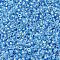 MIYUKI Round Rocailles Beads, Japanese Seed Beads, 11/0, (RR1018) Silverlined Aqua AB, 2x1.3mm, Hole: 0.8mm, about 1111pcs/10g