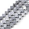 Electroplated Synthetic Non-magnetic Hematite Beads Strands, Cross, Platinum Plated, 3x3x1.5mm, Hole: 0.5mm, about 132pcs/strand, 15.75''(40cm)