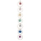 Chakra Electroplated Natural Quartz Chip Beaded, Hanging Suncatchers, with Brass Linking Rings & Cable Chains, Golden, 295mm, Hole: 10mm