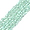 Electroplate Glass Beads Strands, Opaque Solid Color, AB Color Plated, Faceted, Rondelle, Turquoise, 2.3~2.7x2mm, Hole: 0.4mm, about 144~150pcs/strand, 28~29cm