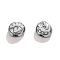 304 Stainless Steel Beads, Flat Round, Stainless Steel Color, 6.5x7x3.5mm, Hole: 1.8mm