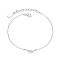 Sterling Silver Leaf Link Bracelets, Platinum, 5-7/8 inch(15cm)