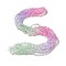 Transparent Glass Bead Strands, Segmented Multi-color Beads, Triangle, Orchid, 4.5x4x3.5mm, Hole: 1mm, about 134~137pcs/strand, 13.27~13.39''(33.7~34cm)