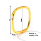 Brass Pave Cubic Zirconia Finger Rings for Women, Square, Golden, 20x2mm, Inner Diameter: 16mm