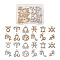 2 Sets 2 Colors Zinc Alloy Pendants, with Crystal Glass Rhinestone, Constellation, Mixed Color, 10~14x7.5~12.5x2mm, Hole: 1.2mm, 12pcs/set, 1set/color