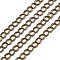 Iron Double Link Chains, Unwelded, Lead Free and Nickel Free, Antique Bronze Color, with Spool, link: 9.4mm wide, 10mm long, 1mm thick, about 164.04 Feet(50m)/roll