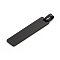 304 Stainless Steel Pendants, Laser Cut, Stamping Blank Tag, Rectangle, Electrophoresis Black, 41x10x1.4mm, Hole: 6mm