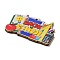 Wood Pendant, Teachers' Day Theme, Tool, 29.5x45x2.5mm, Hole: 1.6mm