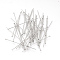 Tarnish Resistant 304 Stainless Steel Flat Head Pins, Stainless Steel Color, 20x0.7mm, 21 Gauge, Head: 1mm