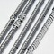 Electroplate Non-magnetic Synthetic Hematite Beads Strands, Triangle, Grade A, Platinum Plated, 3x3x1mm, Hole: 1mm, about 400pcs/strand, 16 inch