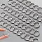Stainless Steel Loose Leaf Book Binder Hinged Rings, Round Rings, Platinum, 20mm, about 50pcs/box
