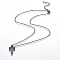 304 Stainless Steel Pendant Necklaces, with Lobster Claw Clasps and Cable Chains, Cross, Gunmetal, 18.1 inch(46cm), 0.15cm