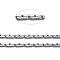 Brass Boston Link Chains, Unwelded, Platinum Color, with Spool, Cadmium Free & Lead Free, 0.9x0.6mm, about 301.83 Feet(92m)/roll
