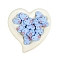 Heart Food Grade Eco-Friendly Silicone Beads, Light Sky Blue, 28x24mm